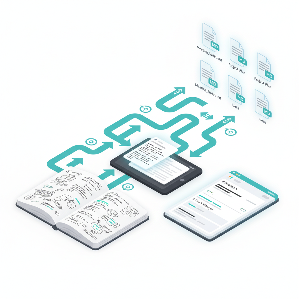 Workflow diagram showing sync process